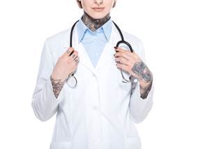 In the clinical setting, having exposed body art does not significantly change patients' perception of the physician. In the clinical setting, having exposed body art does not significantly change patients' perception of the physician.