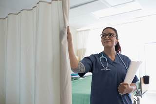 Curtains surrounding patient beds become progressively contaminated with bacteria. Curtains surrounding patient beds become progressively contaminated with bacteria.